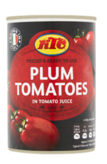 KTC PLUM TOMATOES IN TOMATO JUICE 400g