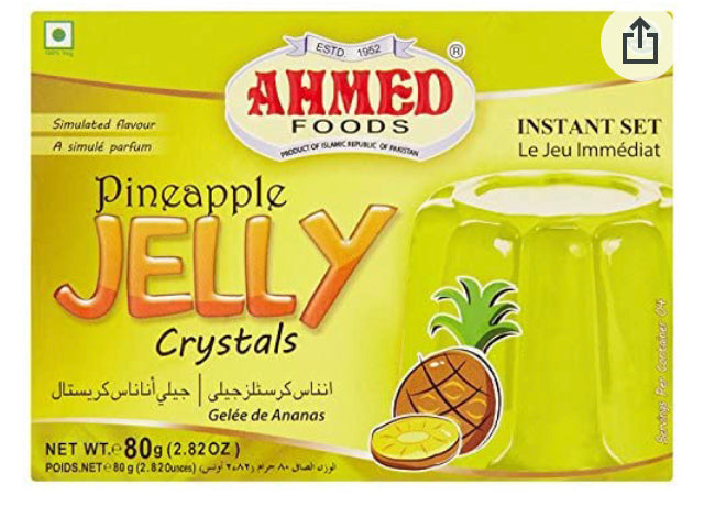 AHMED FOODS PINEAPPLE  JELLY CRYSTALS 70g