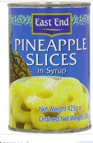 EAST END PINEAPPLE SLICES IN SYRUP 425g