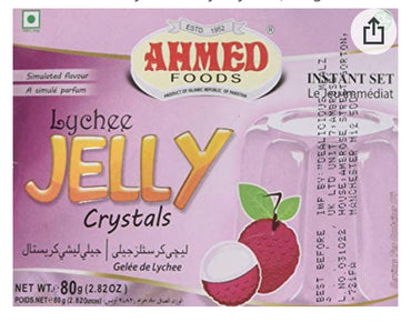 AHMED FOODS LYCHEE  JELLY CRYSTALS 80g