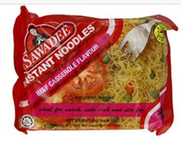 SAWADEE INSTANT NOODLES BEEF CASSEROLE FLAVOUR 85g