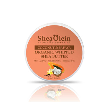 SHEA OLEIN COCONUT AND PAPAYA ORGANIC WHIPPED SHEA BUTTER 240G