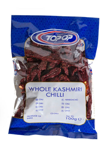 TOP-OP WHOLE KASHMIRI CHILLI 100G