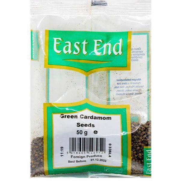 EAST END GREEN CARDAMOM SEEDS 50G