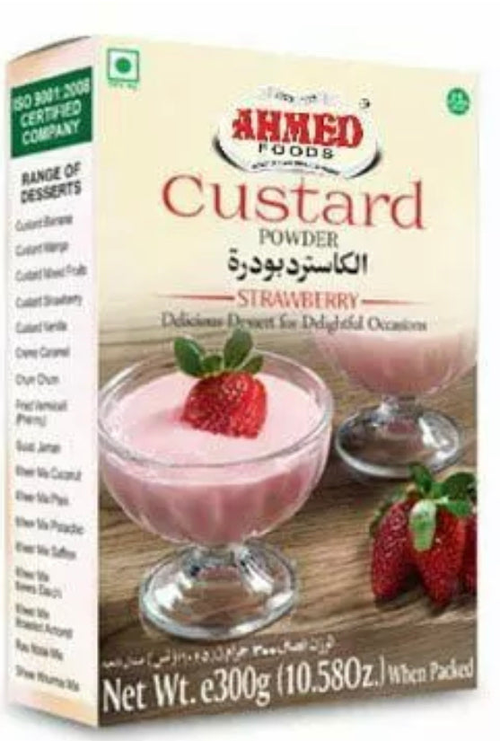 AHMED FOODS CUSTARD POWDER STRAWBERRY 300g