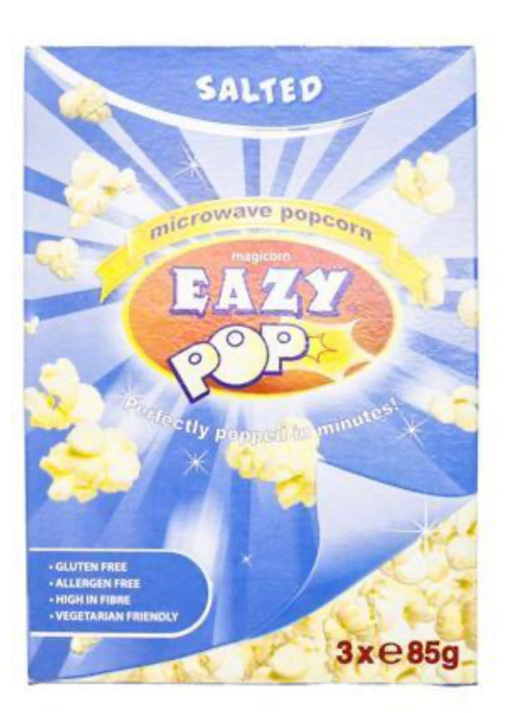 EAZY POP MICROWAVE POPCORN (SALTED) 3X 85g