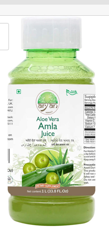 ARYAN ALOE VERA AMLA JUICE 1 LTR