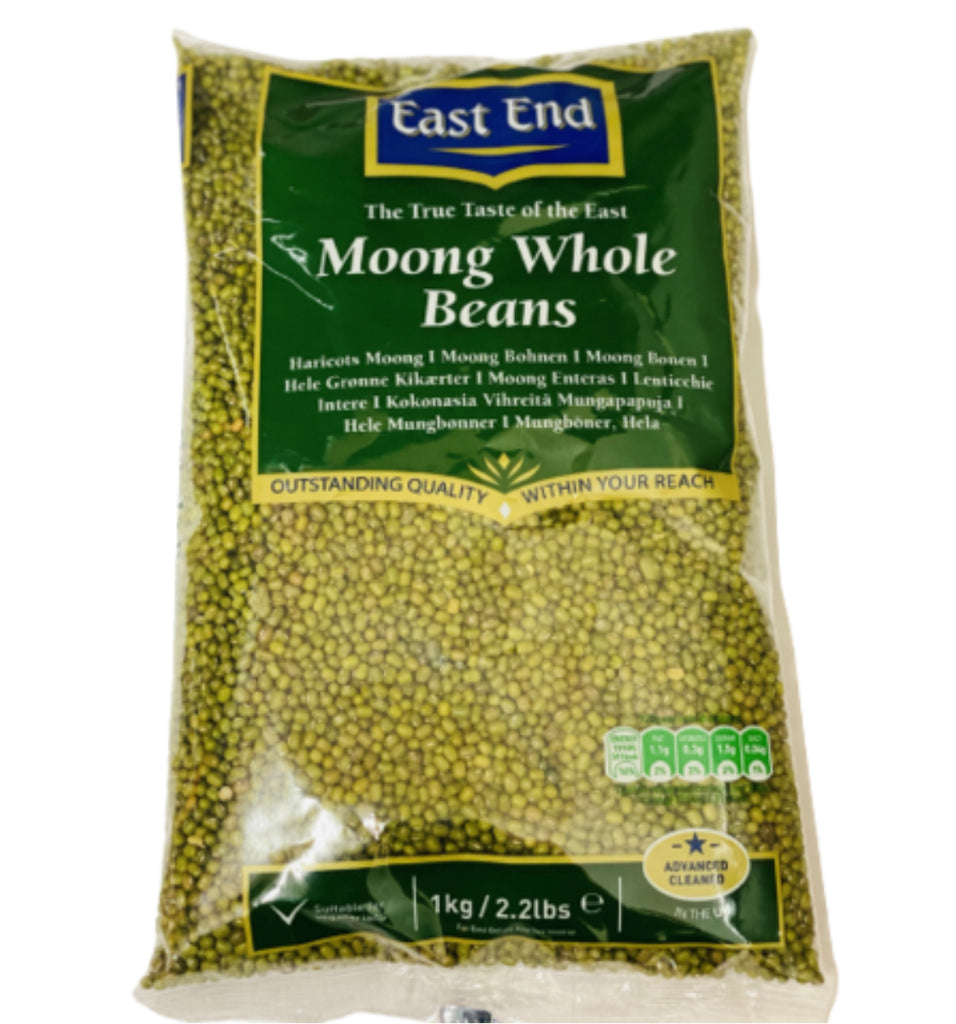 EAST END MOONG WHOLE BEANS 1KG