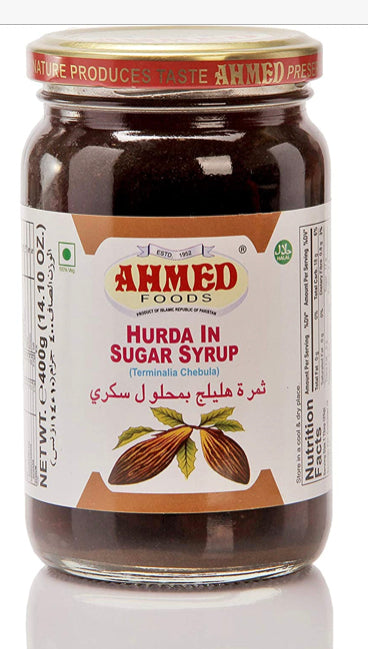 AHMED FOODS HURDA IN SUGAR SYRUP (Terminalia Chebula) 450g