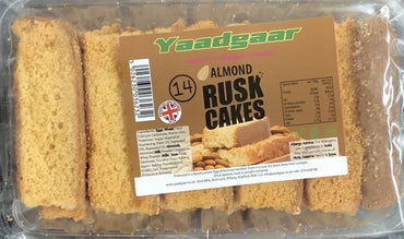 YAADGAAR ALMOND RUSK CAKES 14PCS