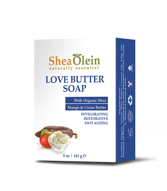 SHEA OLEIN LOVE BUTTER SOAP WITH ORGANIC SHEA MANGO AND COCOA BUTTER 141G