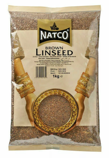 NATCO BROWN LINSEED (FLAXSEED / ALSI) 1KG