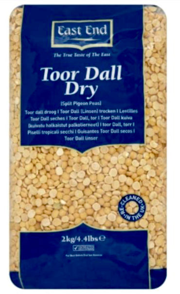 EAST END TOOR DALL DRY 2KG (BRICK PACK)