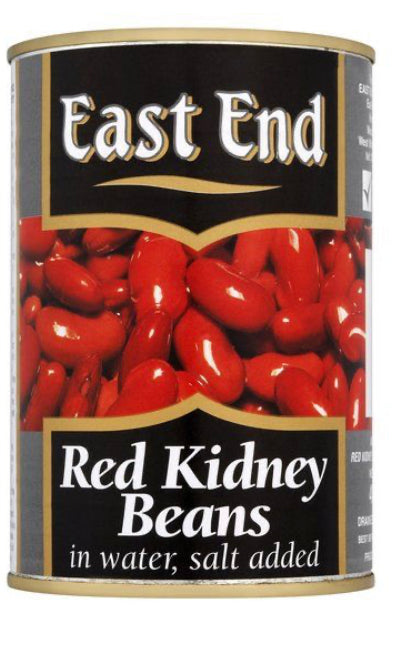 EAST END RED  KIDNEY BEANS IN SALTED WATER 400g