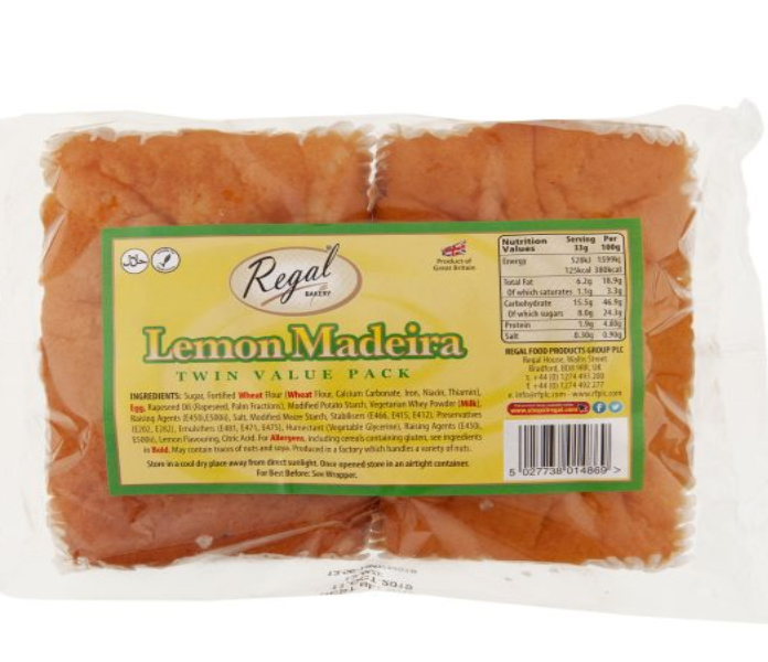 REGAL BAKERY LEMON MADERIA TWIN PACK