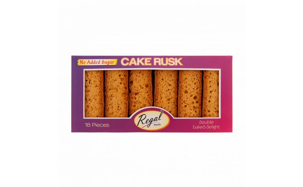 REGAL BAKERY NO ADDED SUGAR CAKE RUSK 18PCS