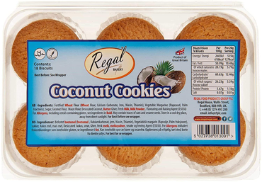 REGAL BAKERY COCONUT COOKIES (EGG FREE) 18'S