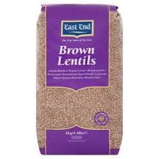 EAST END BROWN LENTILS 2KG (BRICK PACK)