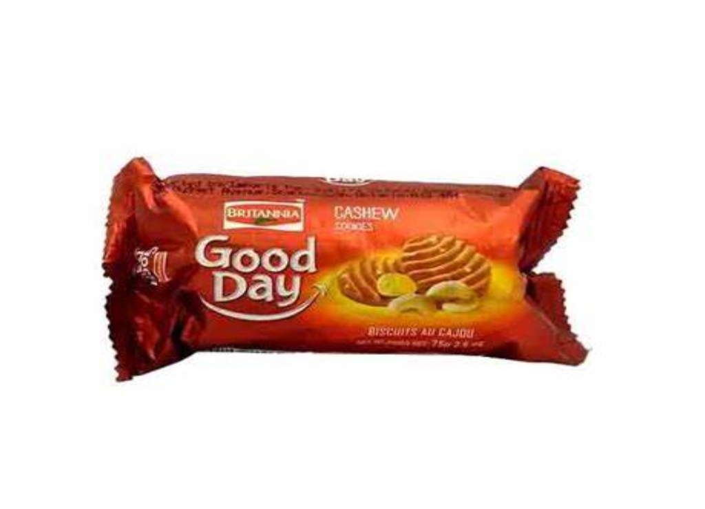 BRITANNIA GOOD DAY CASHEW COOKIES 72G